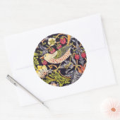 ウィリアム・モリスのいちごの盗人の花柄アールヌーボー ラウンドシール (封筒)