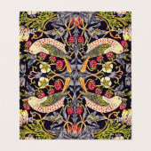 ウィリアム・モリスのいちごの盗人の花柄アールヌーボー 名刺 (外部フラット)