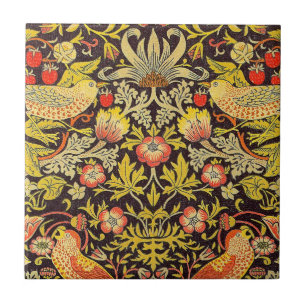 ウィリアム・モリスのいちごの盗人パターン タイル