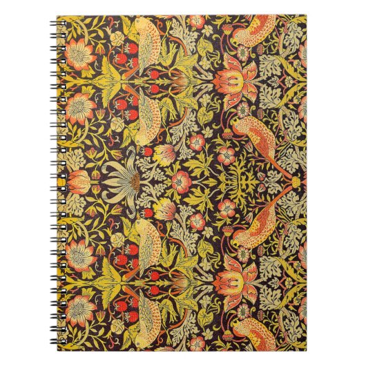 ウィリアム・モリスのいちごの盗人パターン ノートブック (正面)