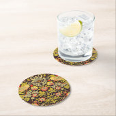 ウィリアム・モリスのいちごの盗人パターン ラウンドペーパーコースター (インサイチュ)