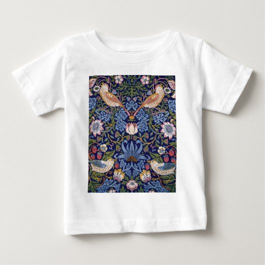 ウィリアム・モリスのいちごの盗人 ベビーTシャツ (正面)