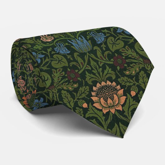 ウィリアム・モリスのすみれ色および鳩の花 ネクタイ (ロール)
