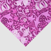 ウィリアム・モリスのアイリスおよびユリ、紫色の紫色 薄葉紙 (詳細)