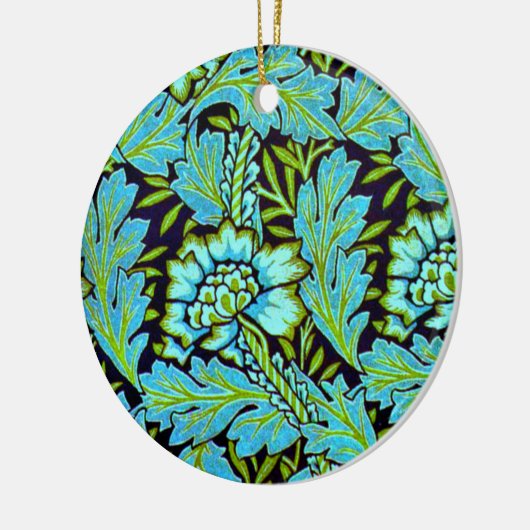 ウィリアム・モリスのアネモネの文様 セラミックオーナメント (左)