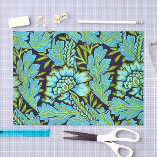 ウィリアム・モリスのアネモネの文様 薄葉紙 (クラフト)