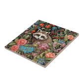 ウィリアム・モリスのインスパイア庭のアライグマ タイル (側面)