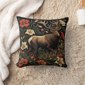 ウィリアム・モリスのインスピレーションを受けたエルク枕 クッション (ブランケット)
