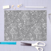 ウィリアム・モリスのインディアン、グラファイトの灰色および白 薄葉紙 (クラフト)