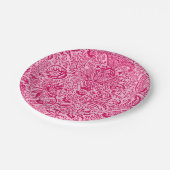 ウィリアム・モリスのインディアン、明るい赤紫色およびパステル調ピンク ペーパープレート (アングル)