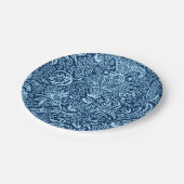 ウィリアム・モリスのインディアン、暗いインディゴおよびスカイブルー ペーパープレート (アングル)