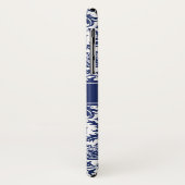 ウィリアム・モリスのエレガントで青および白い花柄 Case-Mate iPhoneケース (裏面/左)