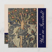 ウィリアム・モリスのエレガントな招待状 招待状 (正面/裏面)