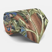 ウィリアム・モリスのキツツキのタペストリーの花柄のヴィンテージ ネクタイ (ロール)