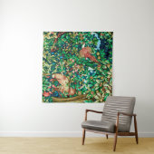 ウィリアム・モリスのキツネおよびキジのタペストリーのプリント タペストリー (インサイチュ(横))