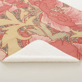 ウィリアム・モリスのケシの花のアールヌーボーパターン シェルパブランケット (3/4)