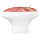 ウィリアム・モリスのケシの花のアールヌーボーパターン セラミックノブ (側面)