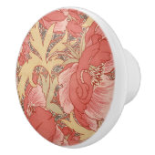 ウィリアム・モリスのケシの花のアールヌーボーパターン セラミックノブ (右)