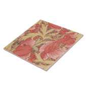 ウィリアム・モリスのケシの花のアールヌーボーパターン タイル (側面)