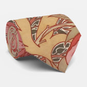 ウィリアム・モリスのケシの花のアールヌーボーパターン ネクタイ (ロール)