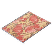 ウィリアム・モリスのケシの花のアールヌーボーパターン ノートブック (左側)