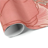 ウィリアム・モリスのケシの花のアールヌーボーパターン ラッピングペーパー (ロールコーナー)