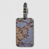 ウィリアム・モリスのセントジェームスアカンサスリーフパターン ラゲッジタグ (正面縦)