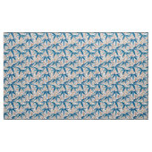 ウィリアム・モリスのタケプリント、デニムの青及び白 ファブリック (ヤード)