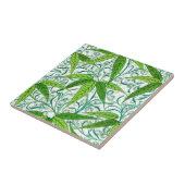 ウィリアム・モリスのタケプリント、緑および白 タイル (側面)