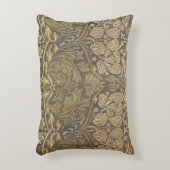 ウィリアム・モリスのチューリップおよびばら色パターン アクセントクッション (正面(垂直))