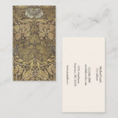 ウィリアム・モリスのチューリップおよびばら色パターン 名刺 (正面/裏面)