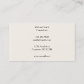 ウィリアム・モリスのチューリップおよびばら色パターン 名刺 (裏面)