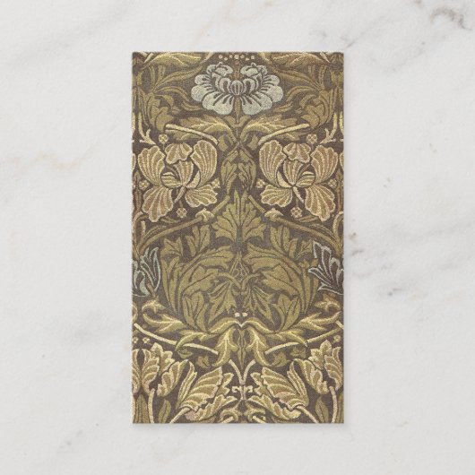 ウィリアム・モリスのチューリップおよびばら色パターン 名刺 (正面)