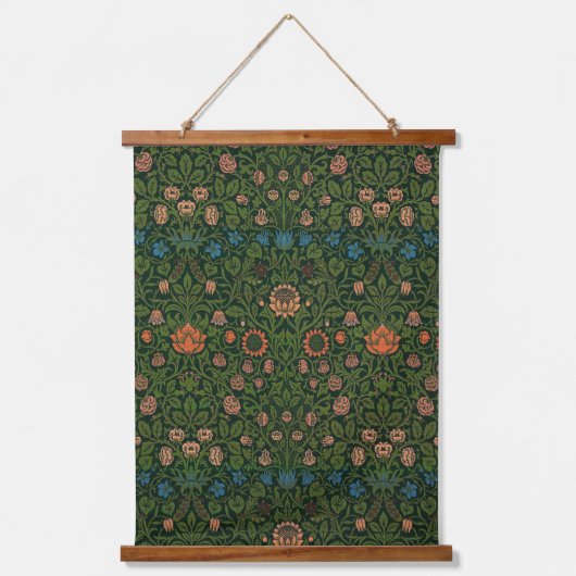 ウィリアム・モリスのチューリップの有名パターン 吊り下げ型タペストリー (正面)