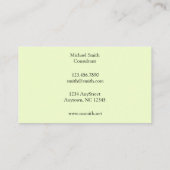 ウィリアム・モリスのデイジーパターン 名刺 (裏面)