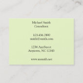 ウィリアム・モリスのデイジーパターン 名刺 (裏面)