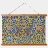 ウィリアム・モリスのバイオレットとオダマキ（植物）有名 吊り下げ型タペストリー (正面)