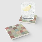 ウィリアム・モリスのパッチワークキルトの石器 ストーンコースター (横)