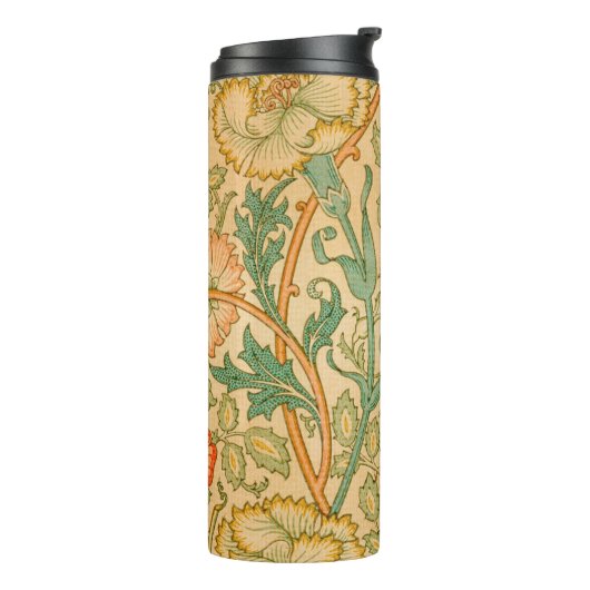 ウィリアム・モリスのピンクとバラの有名パターン タンブラー (回転左)