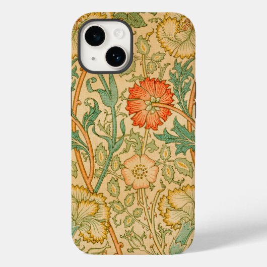 ウィリアム・モリスのピンク&ローズの名作パターン Case-Mate iPhoneケース (裏面)