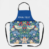 ウィリアム・モリスのプリント:イチゴ泥棒、ブルー エプロン (正面)