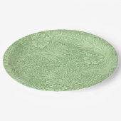 ウィリアム・モリスのマリーゴールドの(緑の)パターン ペーパープレート (アングル)