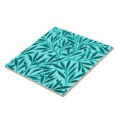 ウィリアム・モリスのヤナギのパターン、ターコイズ及び水 タイル (側面)