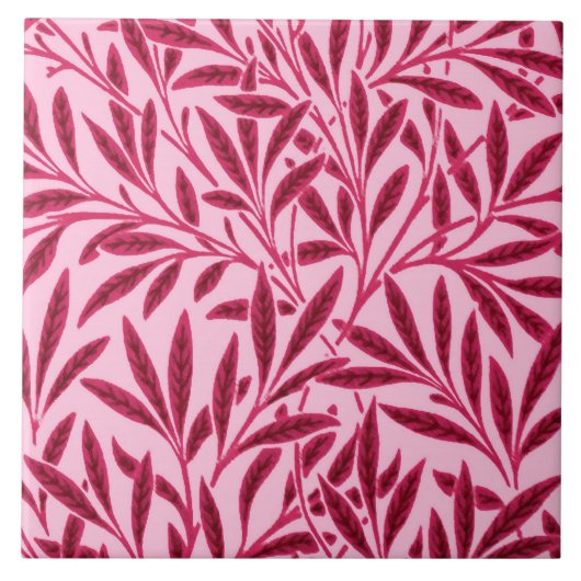 ウィリアム・モリスのヤナギパターン、マンダリンオレンジ タイル (正面)