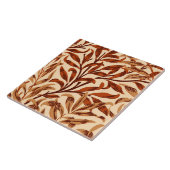 ウィリアム・モリスのヤナギ大枝、ブラウンおよびベージュ色 タイル (側面)