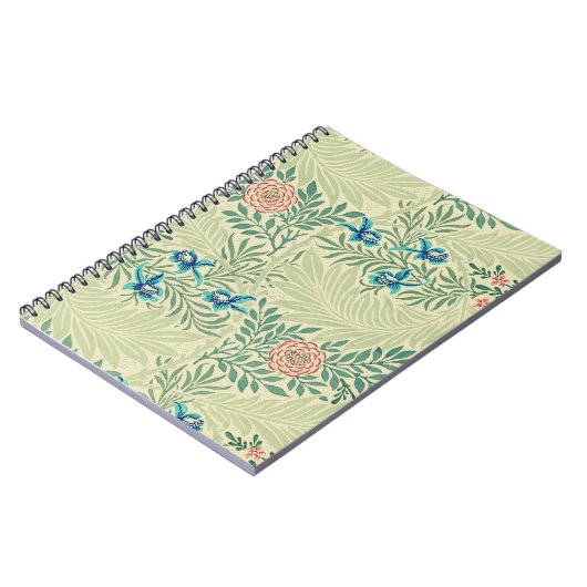 ウィリアム・モリスのラークスパーの有名パターン ノートブック (左側)