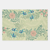 ウィリアム・モリスのラークスパーの有名パターン ラッピングペーパーシート (正面)
