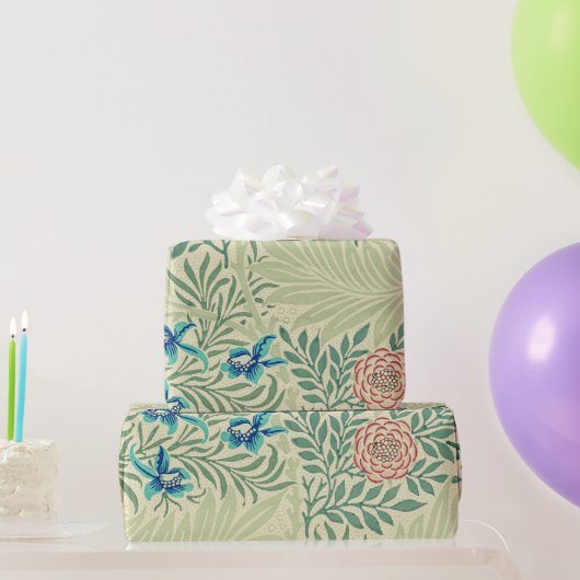 ウィリアム・モリスのラークスパーの有名パターン ラッピングペーパー (パーティーギフト)