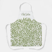 ウィリアム・モリスのヴィンテージ ビクトリアン ウィロー リーフ エプロン (正面)