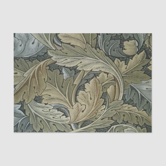 ウィリアム・モリスのヴィンテージ、鐘のアールヌーボーパターン 薄葉紙 (正面)